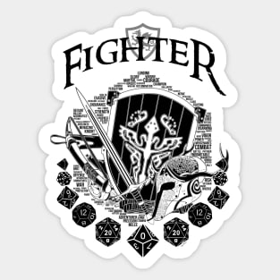 RPG Class Series: Fighter - Black Version Sticker